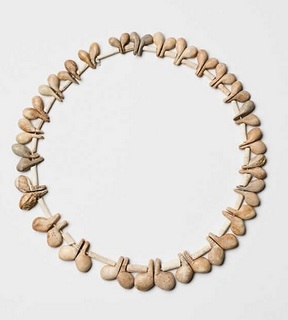 Necklace, Me'arat a-Nahal , Natufian Period , Photographic credit: Meidad Suchowolski, Courtesy of the Israel Antiquities Authority