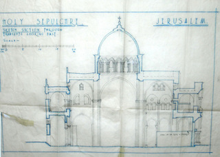 התכנית המקורית של כנסיית הקבר  שהוכנה לשיפוץ האתר בעקבות רעידת האדמה בשנת 1927