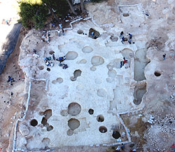 אזור החפירה בפרוייקט הולילנד בירושלים