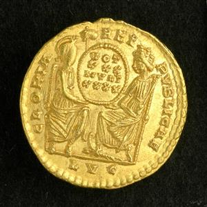 Coin ,Constantius II (353-355 A.D),Lugdunum/Lyons,Solidus
 Photographer:Unknown
