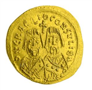 Coin ,Heraclius (609/610),Cyprus,Solidus
 Photographer:Unknown
