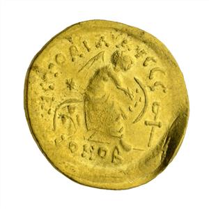 מטבע ,יוסטיניאנוס הא' (565-552  לסה"נ),קונסטנטינופוליס,סמיסיס
 צלם:לא ידוע